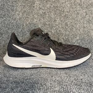 Nike Zoom Pegasus 36 Black White Running Shoe Mens 9 Athletic Sneakers Flyknit